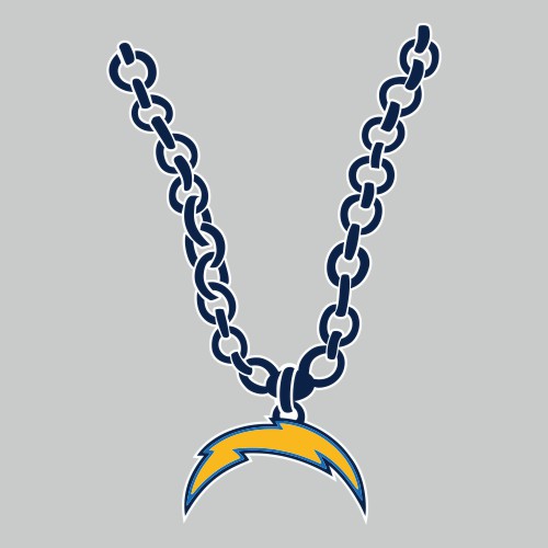 San Diego Chargers Necklace logo vinyl decal